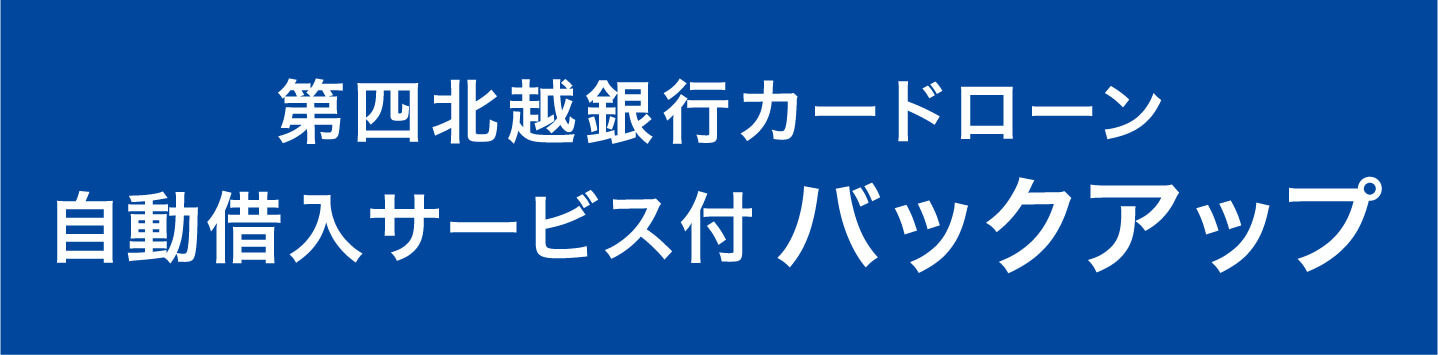 自動借入サービス付きバックアップ