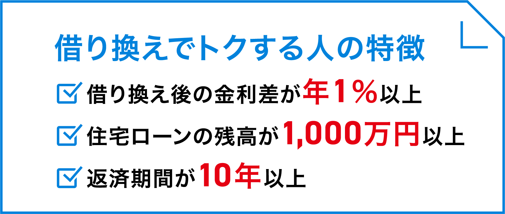 借り換えでトクする人の特徴