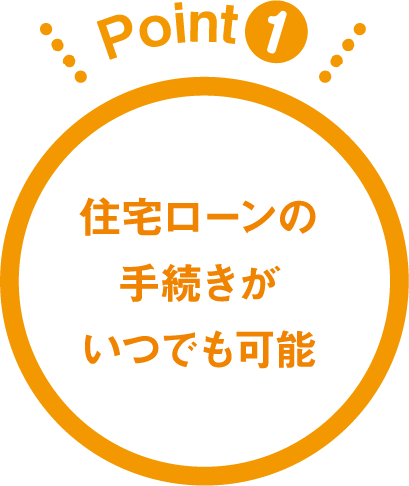 住宅ローンの手続きがいつでも可能